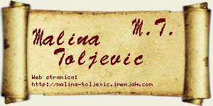 Malina Toljević vizit kartica